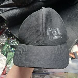 Flexfit Yupoong S-M Embroidered Black FBI MEMPHIS CAP